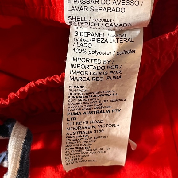 Puma Mens Dream Shake Warm Up Athletic Track Pants Red/ White 3XL - Picture 11 of 11